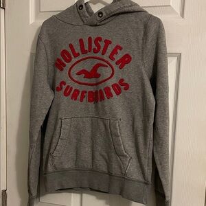 Hollister Charcoal Hoodie with Crimson Surfboards Logo